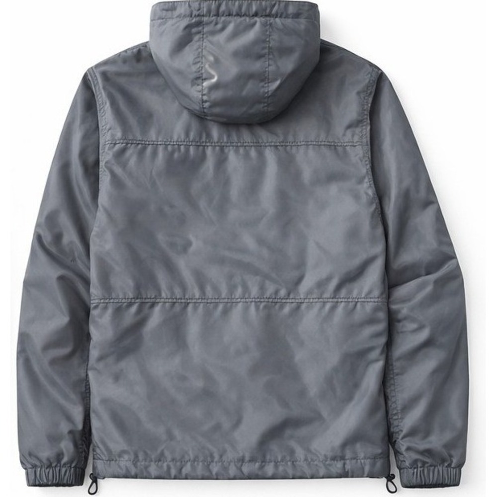 Aeropostale Mens Gray Full Zip Windbreaker Hooded Jacket Mesh Lined M Gorpcore - Picture 3 of 13